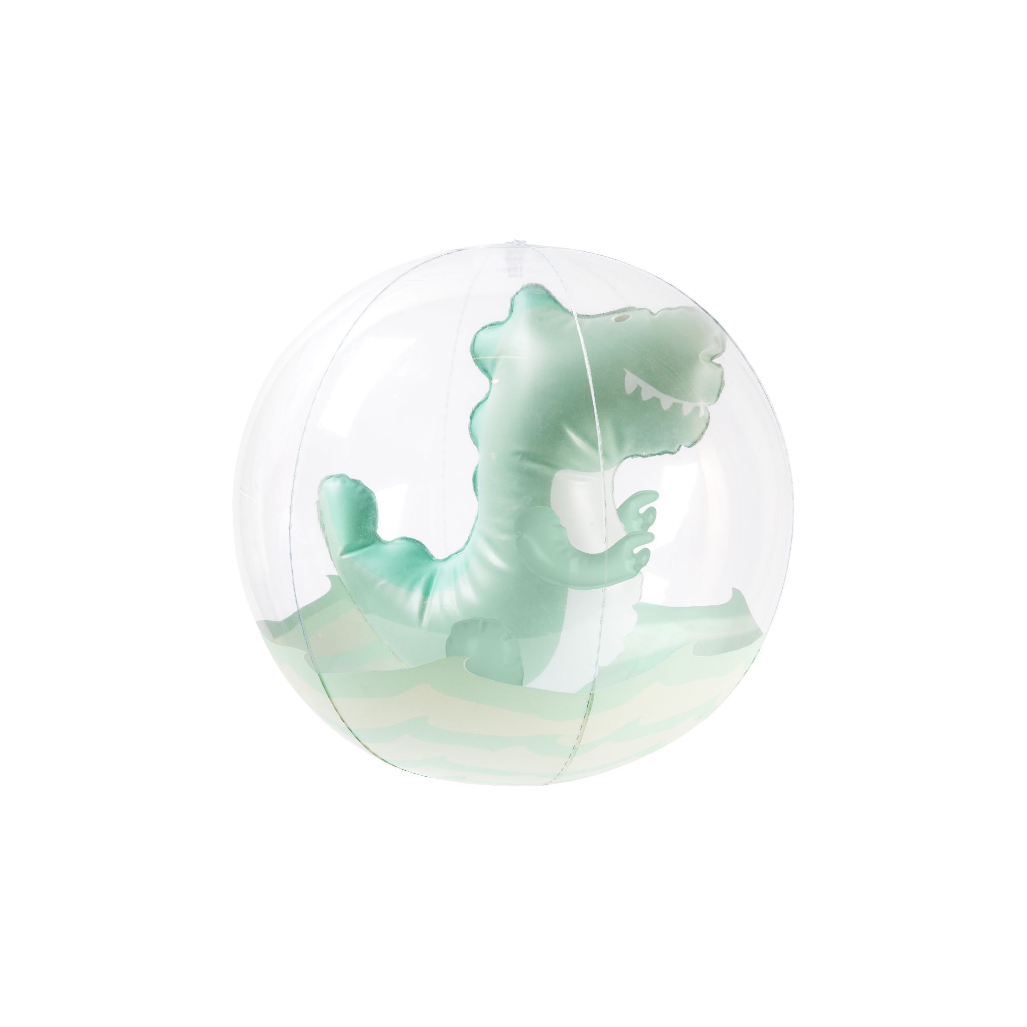 Inflatable 3D Beach Ball Surfing Dino – Clear