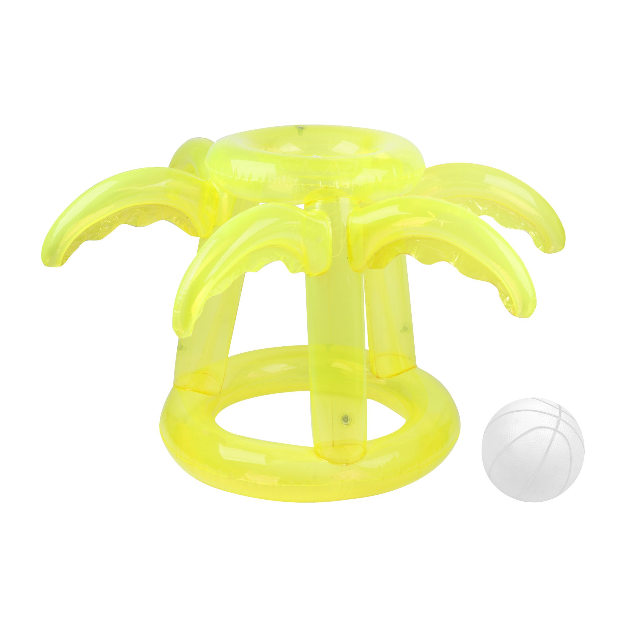 Inflatable Float Away Basketball Set Tropical – Neon Lime